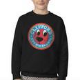 Clifford The Big Red Dog Round Distressed Logo Kids Books Youth Crewneck Sweatshirt