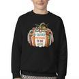 I Closed My Book To Be Here Fall Pumpkin Youth Crewneck Sweatshirt I Closed My Book To Be Here Fall Pumpkin Youth Crewneck Sweatshirt