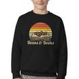 Coffee Beans & Books Retro Bookworm Librarian Youth Crewneck Sweatshirt