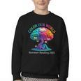 Color Our World Summer Reading 2025 Tree Book Lover Camping Youth Crewneck Sweatshirt Color Our World Summer Reading 2025 Tree Book Lover Camping Youth Crewneck Sweatshirt