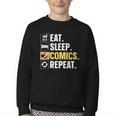 Comic Book Comic Stuff & Accessories -Adult Small Modern Letter Print Crew Collar Short Sleeve T-Shirt Youth Crewneck Sweatshirt