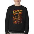 Comic Book Superhero Fall Season Leaf Blower Youth Crewneck Sweatshirt