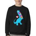 Cool Dinosaur Books Art For Men Women Libarian Book Lover Youth Crewneck Sweatshirt Cool Dinosaur Books Art For Men Women Libarian Book Lover Youth Crewneck Sweatshirt