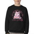 Coquette Aesthetic Bow Buy Me Books & Tell Me I'm Pretty Youth Crewneck Sweatshirt