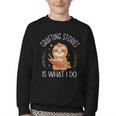 Crafting Stories Is What I Do Reading Writing Book Author Youth Crewneck Sweatshirt