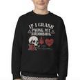 If I Crash Pause My Audiobook Lovers Dark Romance Spicy Book Youth Crewneck Sweatshirt If I Crash Pause My Audiobook Lovers Dark Romance Spicy Book Youth Crewneck Sweatshirt