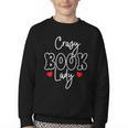 Crazy Book Lady Youth Crewneck Sweatshirt