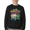 Crochet And Reading Crocheter Bookish Crocheting Book Lover Youth Crewneck Sweatshirt