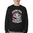 Crying Over Book Boyfriends Youth Crewneck Sweatshirt