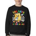 Cute 100 Days In The Books Groovy Boy Girl Teacher Youth Crewneck Sweatshirt