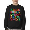Cute ABCs Shirt Alphabet Colorful Letters Reading Books Kids Youth Crewneck Sweatshirt