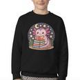 Cute Axolotl Reading Books Cozy Night Aesthetic Youth Crewneck Sweatshirt Cute Axolotl Reading Books Cozy Night Aesthetic Youth Crewneck Sweatshirt