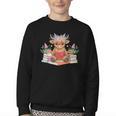 Cute Baby Highland Cow Reading Book Lover Toddler Youth Crewneck Sweatshirt Cute Baby Highland Cow Reading Book Lover Toddler Youth Crewneck Sweatshirt