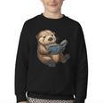 Cute Book Sea Otter Youth Crewneck Sweatshirt