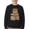 Cute Capybara Reading Books Animal Capybara Bookworms Youth Crewneck Sweatshirt Cute Capybara Reading Books Animal Capybara Bookworms Youth Crewneck Sweatshirt