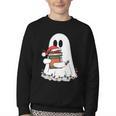 Cute Ghost Holding Books Bookish Christmas Youth Crewneck Sweatshirt Cute Ghost Holding Books Bookish Christmas Youth Crewneck Sweatshirt