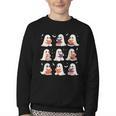 Cute Ghost Reading Book Lovers Halloween Ghost Youth Crewneck Sweatshirt