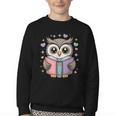 Cute Reading Owl Book Lover Teacher Librarian Bookworm Youth Crewneck Sweatshirt Cute Reading Owl Book Lover Teacher Librarian Bookworm Youth Crewneck Sweatshirt