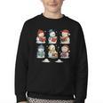 Cute Snowman Reading Books Christmas Winter Book Lover Youth Crewneck Sweatshirt Cute Snowman Reading Books Christmas Winter Book Lover Youth Crewneck Sweatshirt