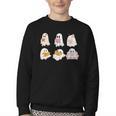 Cute Spooky Reading Book Halloween Fall Ghost Autumn Youth Crewneck Sweatshirt
