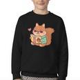 Cute Squirrel Reading A Book Lovers Anime Kawaii Women Kids Youth Crewneck Sweatshirt Cute Squirrel Reading A Book Lovers Anime Kawaii Women Kids Youth Crewneck Sweatshirt