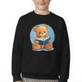 Cute Teddy Bear Reading Book Fun Youth Crewneck Sweatshirt Cute Teddy Bear Reading Book Fun Youth Crewneck Sweatshirt