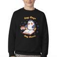 Cute Xmas Book Lover Penguin Reading Cosy Days Cosy Reads Youth Crewneck Sweatshirt