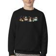 Dachshund Book Lover Reading Wiener Dog 100 Days Of School Youth Crewneck Sweatshirt Dachshund Book Lover Reading Wiener Dog 100 Days Of School Youth Crewneck Sweatshirt