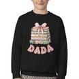 Dada Book First Chapter Birthday Family Matching Party Youth Crewneck Sweatshirt