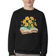 Daffodils Flowers Book Floral Youth Crewneck Sweatshirt
