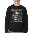 Dark Romance Book Villain Morally Grey Is My Favorite Color Youth Crewneck Sweatshirt