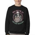 Dark Romance Had Me At Trigger Warning Skeleton Smutt Book Youth Crewneck Sweatshirt Dark Romance Had Me At Trigger Warning Skeleton Smutt Book Youth Crewneck Sweatshirt
