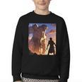 David And Goliath Bible Book Of Samuel Famous Bible Story Youth Crewneck Sweatshirt