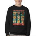 DCC Many Faces Of Mordecai Grid Gamer Series Book Youth Crewneck Sweatshirt DCC Many Faces Of Mordecai Grid Gamer Series Book Youth Crewneck Sweatshirt
