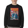 Dead Roast Coffee Comic Book Cover Style Skeleton Barista Youth Crewneck Sweatshirt Dead Roast Coffee Comic Book Cover Style Skeleton Barista Youth Crewneck Sweatshirt
