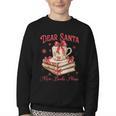 Dear Santa More Books Please Reading Book Lover Christmas Youth Crewneck Sweatshirt Dear Santa More Books Please Reading Book Lover Christmas Youth Crewneck Sweatshirt