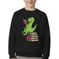 Dino Reading Read Reading Librarian Book Men Boys Kids Youth Crewneck Sweatshirt Dino Reading Read Reading Librarian Book Men Boys Kids Youth Crewneck Sweatshirt