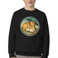 Dog Reading Book Rain Cozy Umbrella Cute Art Men Youth Crewneck Sweatshirt Dog Reading Book Rain Cozy Umbrella Cute Art Men Youth Crewneck Sweatshirt