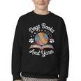 Dogs Books And Yarn Knitter Knitting Youth Crewneck Sweatshirt