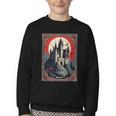Dracula's Castle Book Cover Illustration Youth Crewneck Sweatshirt Dracula's Castle Book Cover Illustration Youth Crewneck Sweatshirt