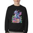 Dragon Book Fantasy Reading Youth Crewneck Sweatshirt Dragon Book Fantasy Reading Youth Crewneck Sweatshirt