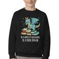 Be A Dragon Read Reading Book Librarian Men Women Kids Youth Crewneck Sweatshirt Be A Dragon Read Reading Book Librarian Men Women Kids Youth Crewneck Sweatshirt