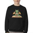Dragon Reading Book Bookworm Youth Crewneck Sweatshirt
