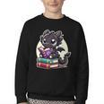Dragon Reading A Book Cute Bookworm Book Lover Youth Crewneck Sweatshirt Dragon Reading A Book Cute Bookworm Book Lover Youth Crewneck Sweatshirt