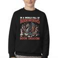 Dragon In A World Full Of Bookworms Be A Book Dragon Youth Crewneck Sweatshirt Dragon In A World Full Of Bookworms Be A Book Dragon Youth Crewneck Sweatshirt