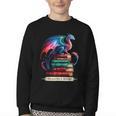Dragons And Books Dragonworm Book Lover Reading Youth Crewneck Sweatshirt Dragons And Books Dragonworm Book Lover Reading Youth Crewneck Sweatshirt
