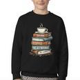 Drink Coffee Read Books Be Happy Caffeine Espresso Youth Crewneck Sweatshirt Drink Coffee Read Books Be Happy Caffeine Espresso Youth Crewneck Sweatshirt
