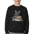 Dutch Shepherd Books Reading Dog Breed Graphic Youth Crewneck Sweatshirt Dutch Shepherd Books Reading Dog Breed Graphic Youth Crewneck Sweatshirt