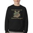 Easily Distracted By Books And Dragons Graphic Youth Crewneck Sweatshirt