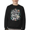 Easily Distracted By Yarn And Books Youth Crewneck Sweatshirt Easily Distracted By Yarn And Books Youth Crewneck Sweatshirt
